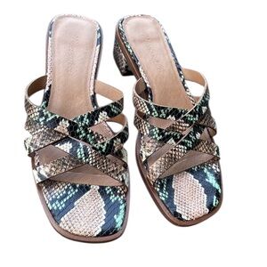 Madewell Melanie Sandal in Snake Embossed Leather